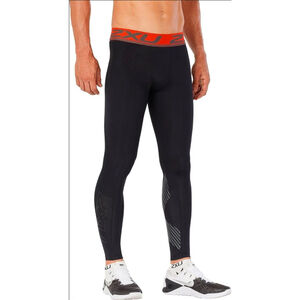 2XU Accelerate Compression Tights Men S Black Full Length Running Training NWT